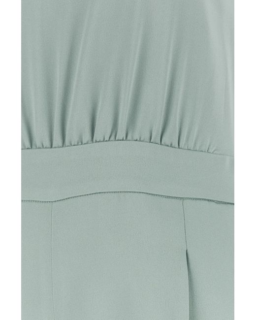 Max Mara Studio Green Pastel Light Satin Tropea Jumpsuit