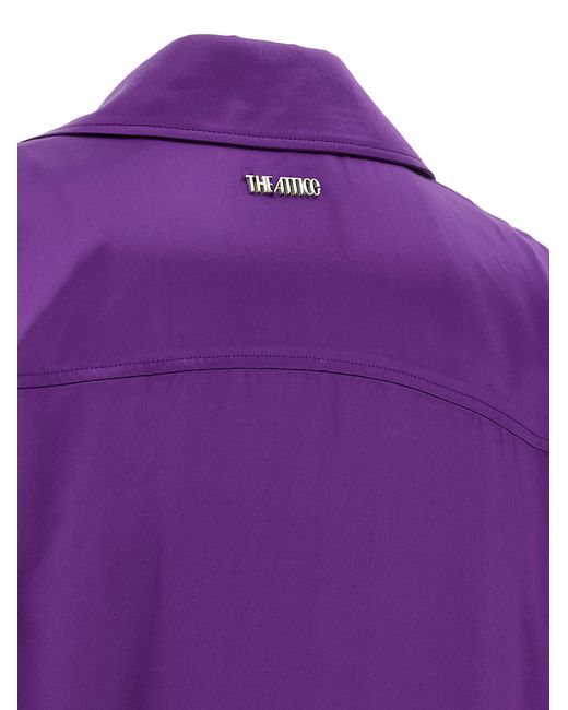 The Attico Purple Chemisier Dress