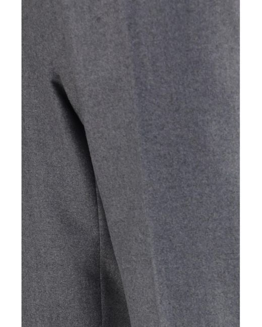 Germano Gray Tailored Virgin Wool Pants Fleece Ovis Aries for men