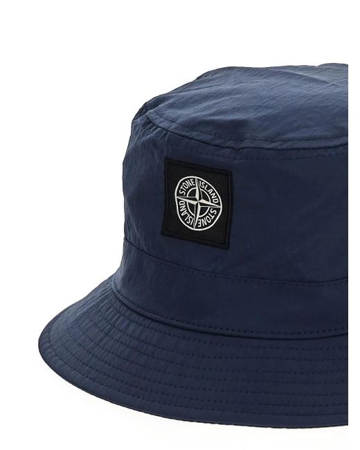 Stone Island Blue Logo Hat for men