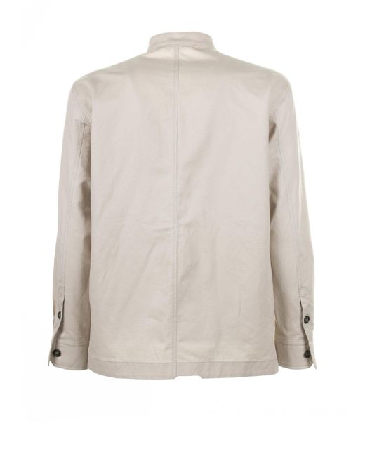 Paolo Pecora White Oversized Shirt With Pockets for men