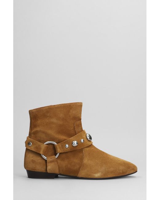 Isabel Marant Brown Siago Low Heels Ankle Boots