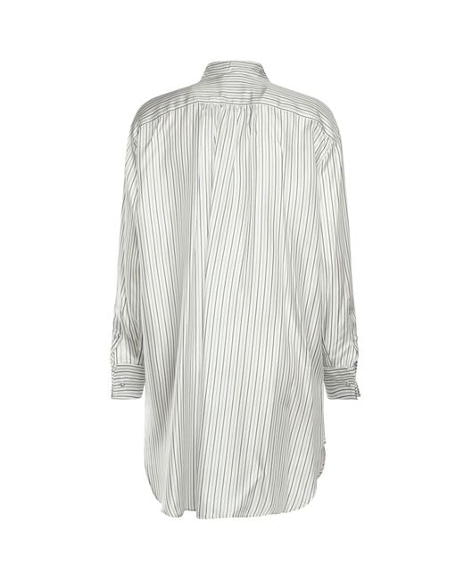 Max Mara White Monviso Striped Dress