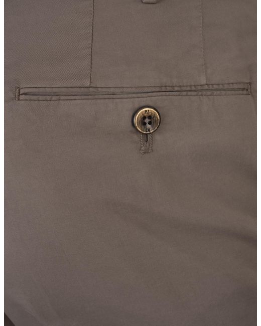 PT01 Gray Mud Stretch Cotton Classic Trousers for men