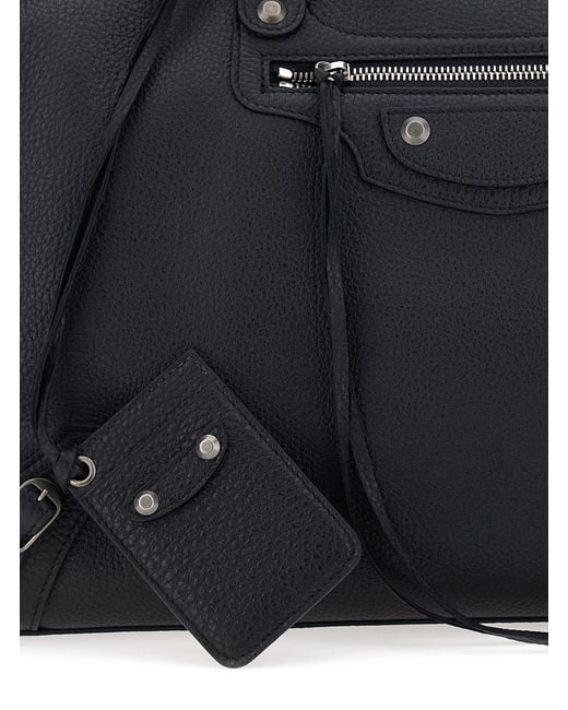 Balenciaga Black Handbag Grainy Leather Calf Handbags for men