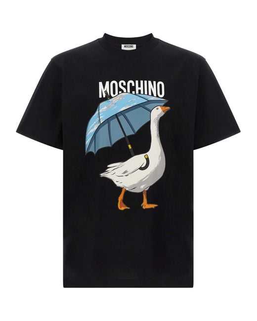 Moschino Black Cotton T-Shirt for men