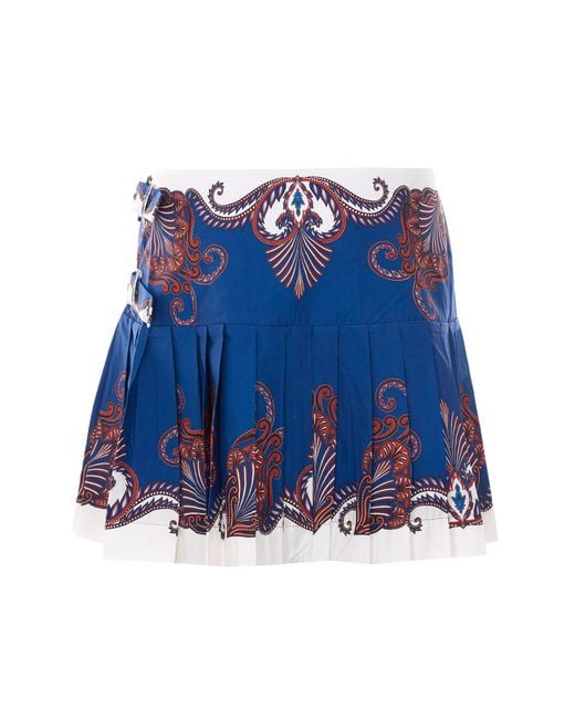 Farm Rio Blue Arabesque Skirt
