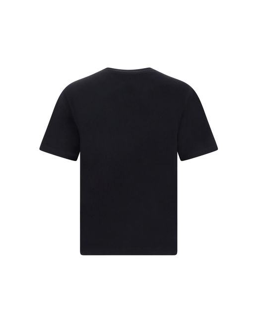 Palm Angels Black Logo Printed Cotton Crewneck T Shirt for men