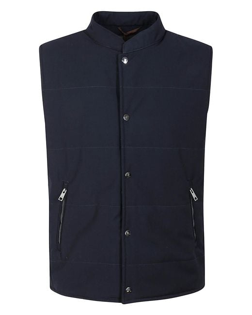 ONTHEBUND Blue Quilted Micro Padded Vest Jacket for men
