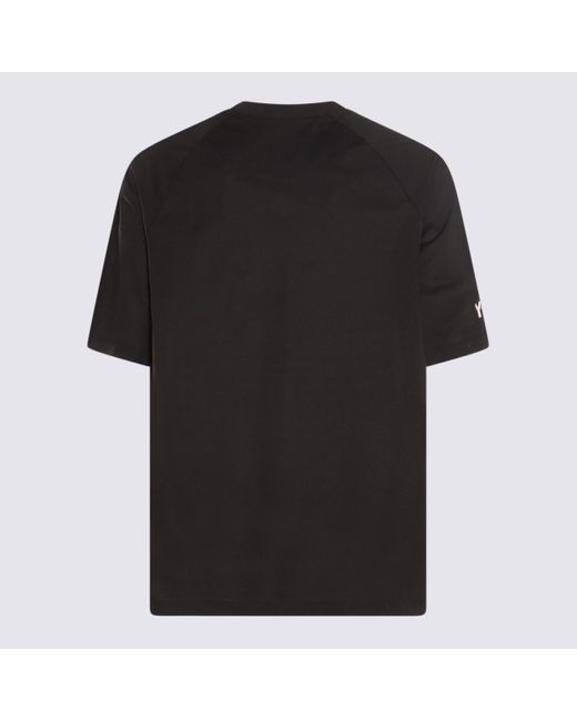 Y-3 Black And Grey Cotton T-shirt