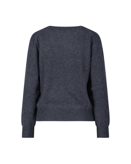 DUNST Blue Wool And Cashmere Sweater