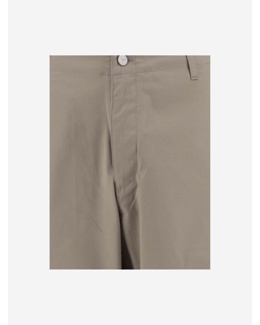 Emporio Armani Natural Stretch Cotton Wide Leg Pants for men