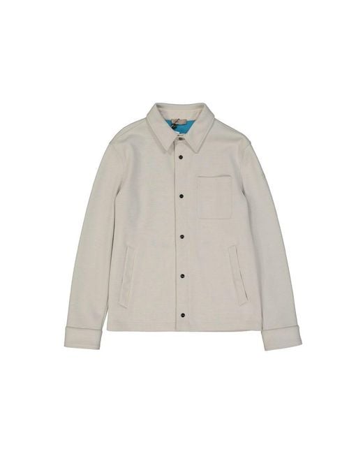 Herno Gray Polyamide Coat for men