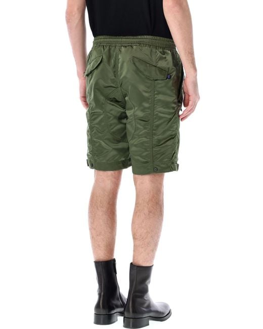 Alpha Industries Green Nylon Shorts Uv for men