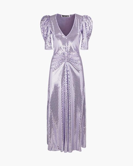 ROTATE BIRGER CHRISTENSEN Synthetic Sierina Sequins Midi Dress in Lavender (Purple) | Lyst