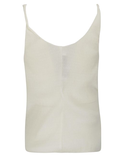J.W. Anderson White Knot Front Strap Top