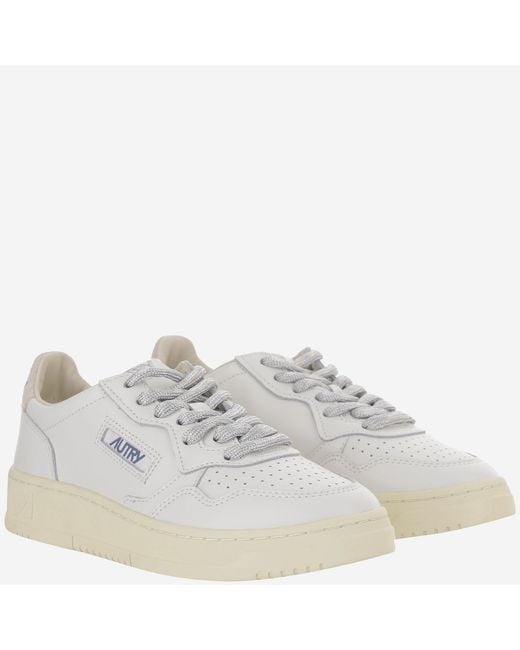 Autry White Sneakers Medalist Low Leather Leather/Rubber Trainers