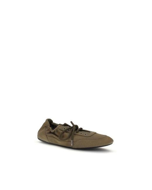 Prada Green Cotton Athletic Sneakers