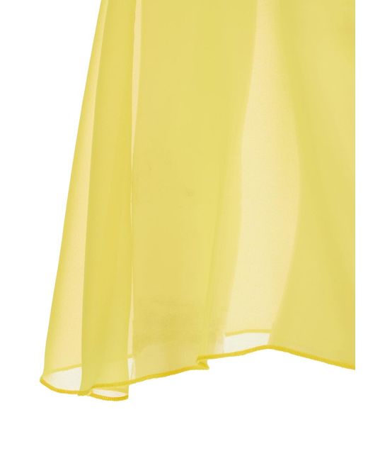 Le Plain Yellow Stole With Side Knot