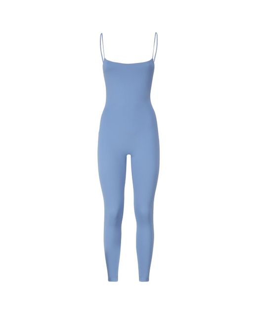 ANDAMANE Blue Jumpsuit With Shoulder Pads