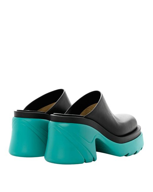 Bottega Veneta Black Flash Platform Mules