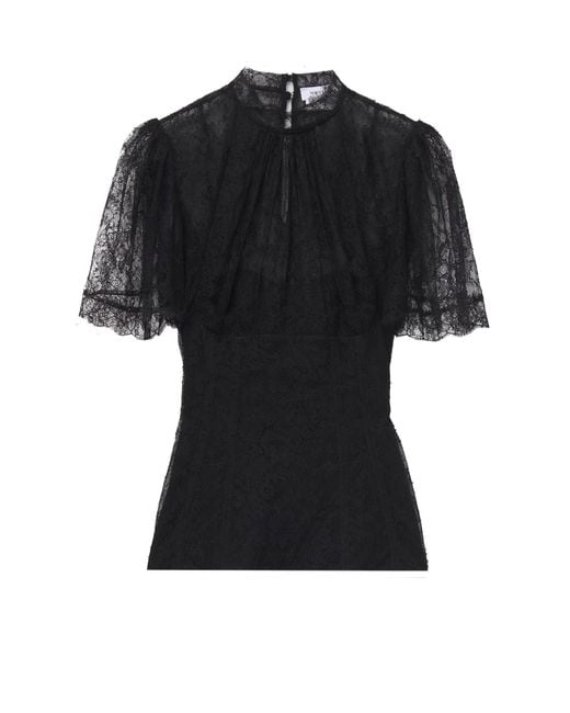 Alexander McQueen Black Lace Top