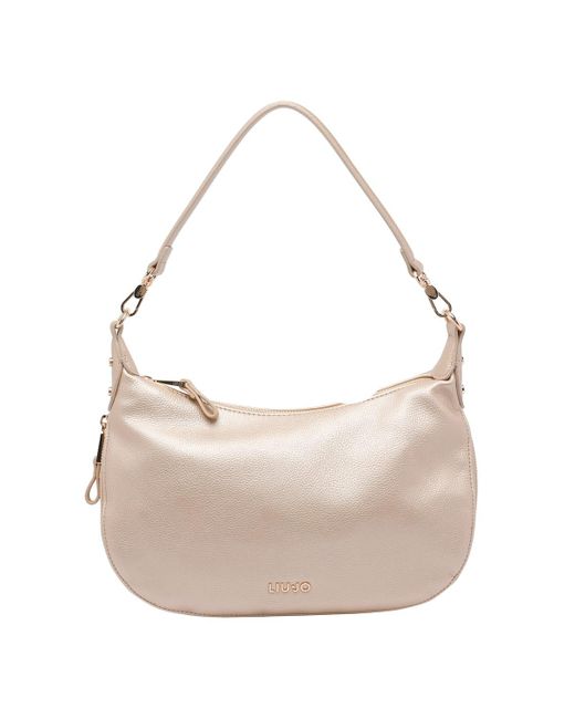 Liu Jo Natural Medium Logo Hobo Bag