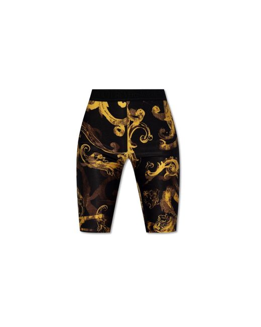 Versace Black Shorts With Logo,