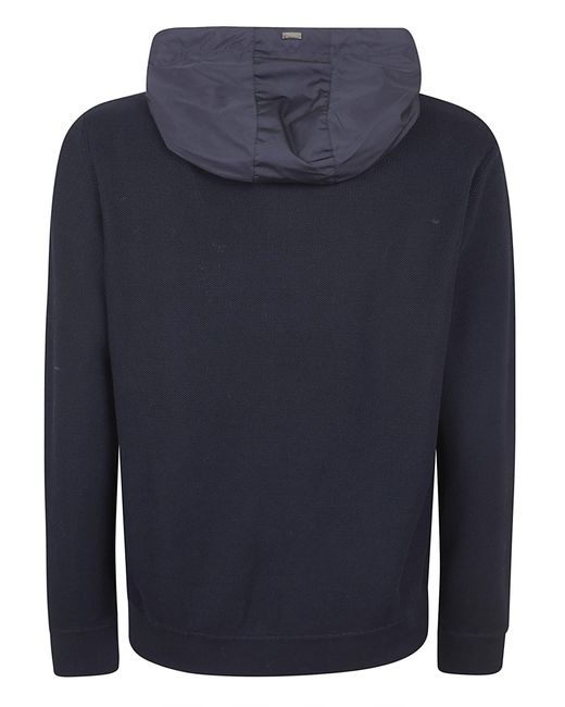 Herno Blue Giacca Felpa Imbottita Combinata for men