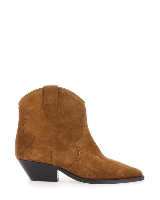 Isabel Marant Brown Ankle Boots Dewina Suede