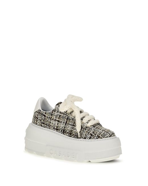 Casadei White Sneakers Nexus Bouclé Upper: Fabric Trainers