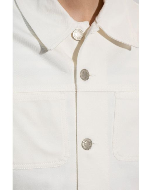 AMI White Buttoned Long-sleeved Jacket for men