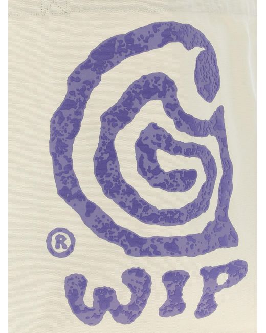 Carhartt White Canvas Graphic Tote Shopping Bag for men