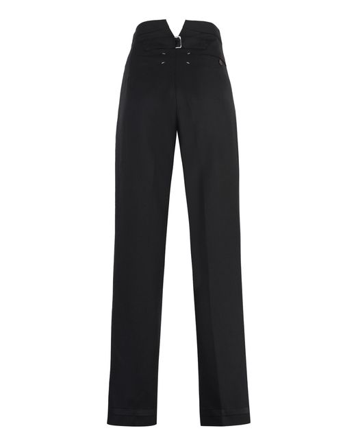 Maison Margiela Black Elegant Wool Trousers