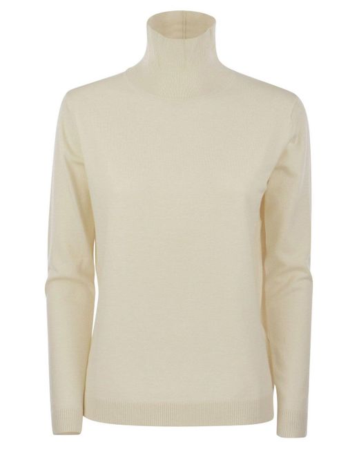 Weekend by Maxmara Natural Turtleneck Knit Sweater