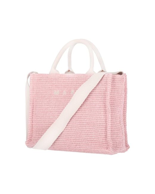 Marni Pink Small Logo Tote Bag