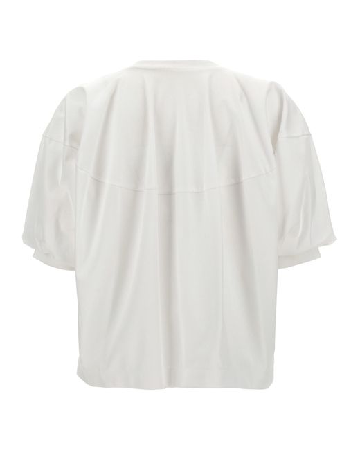 Sacai White Jersey T-Shirt