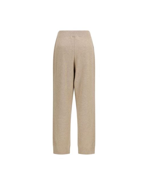 Brunello Cucinelli Natural Beige Cashmere Casual Pants