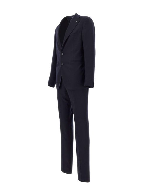 Tagliatore Blue Virgin Wool And Silk Two-piece Suit for men
