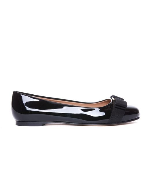 Ferragamo Black Flat Shoes