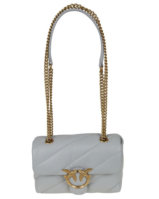 Pinko White Love Puff Mini Cl Sheep Nappa Borsa