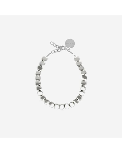Vanessa Baroni White Necklace Mini Organic Shape Metal