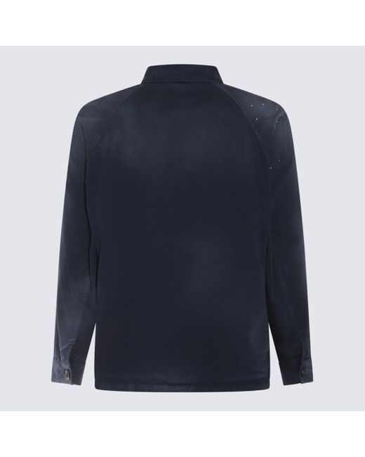 Altea Blue Cotton Casual Jacket for men