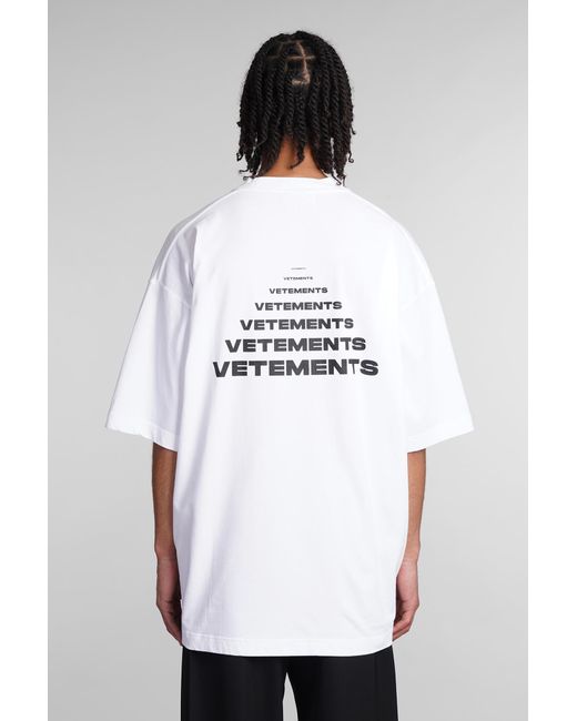 Vetements White T-Shirt for men