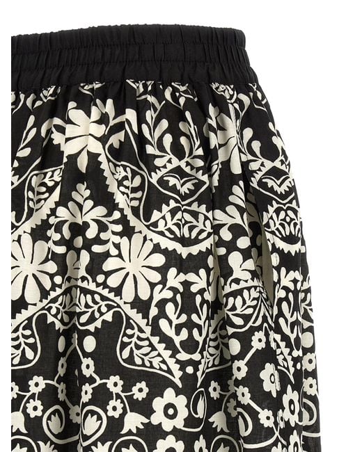 Max Mara Multicolor Cotton Flared Pants