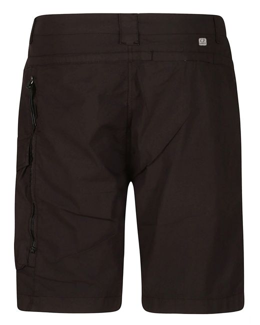 C P Company Gray 50 Fili Stretch Cargo Shorts for men
