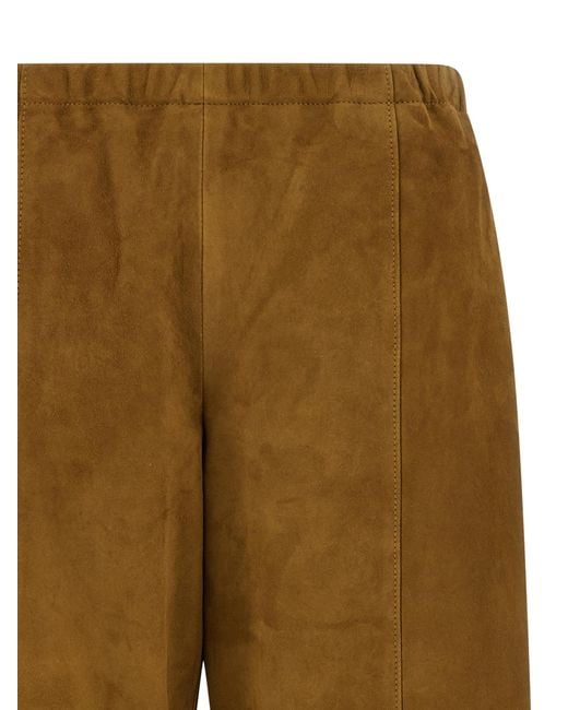 Khaite Natural Clover Pants Lamb Leather (Ovis Aries)