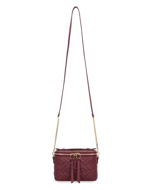 Fendi Purple Mini Leather Vanity Bag General Lamb Handbags