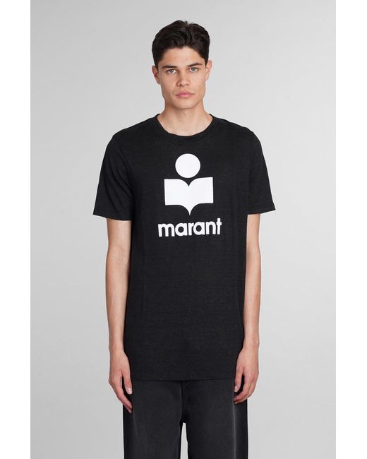 Isabel Marant Karman T-shirt In Black Linen for men
