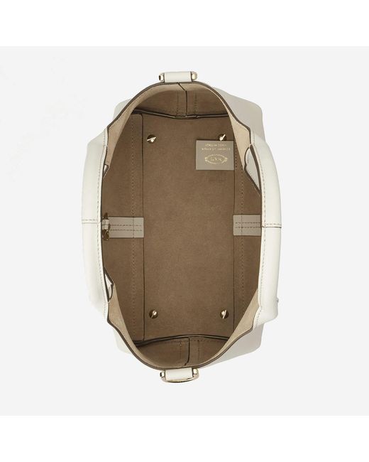 Tod's White Mini Leather Shopping Bag
